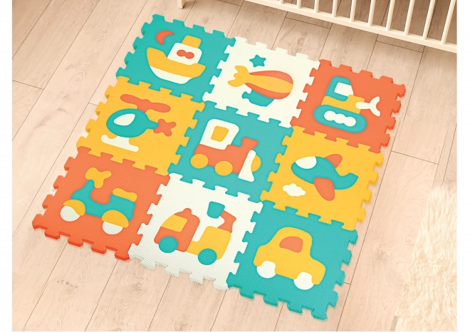 Pěnové puzzle s dopravními prostředky