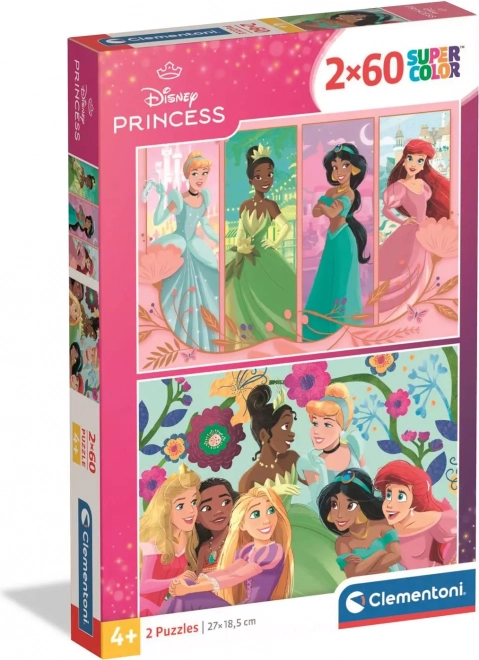 Clementoni puzzle Disney princezny 2x60 dílků