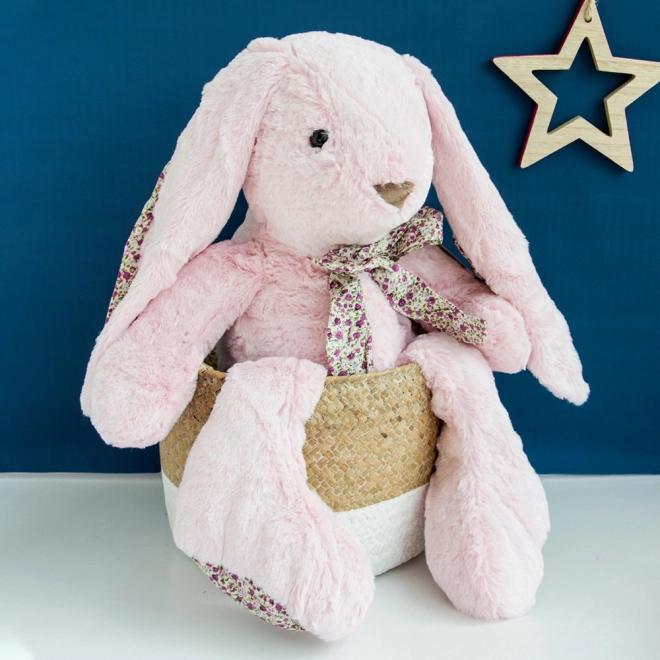 Doudou Plyšový růžový králíček 50 cm