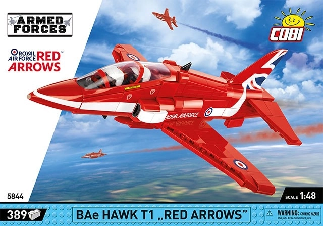 Stavebnice BAe Hawk T1 Červené šípy 389 dílků
