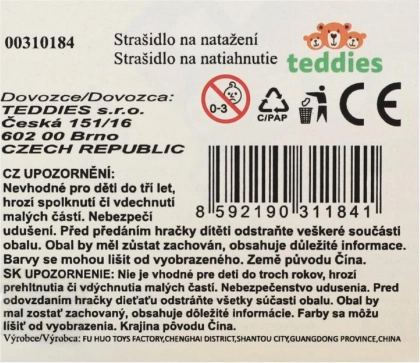 Skákací natahovací zuby 5 cm, různé barvy