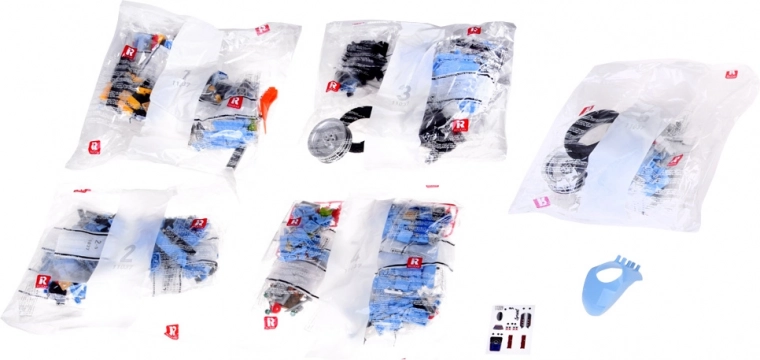 Přehledná stavba z očíslovaných sáčků