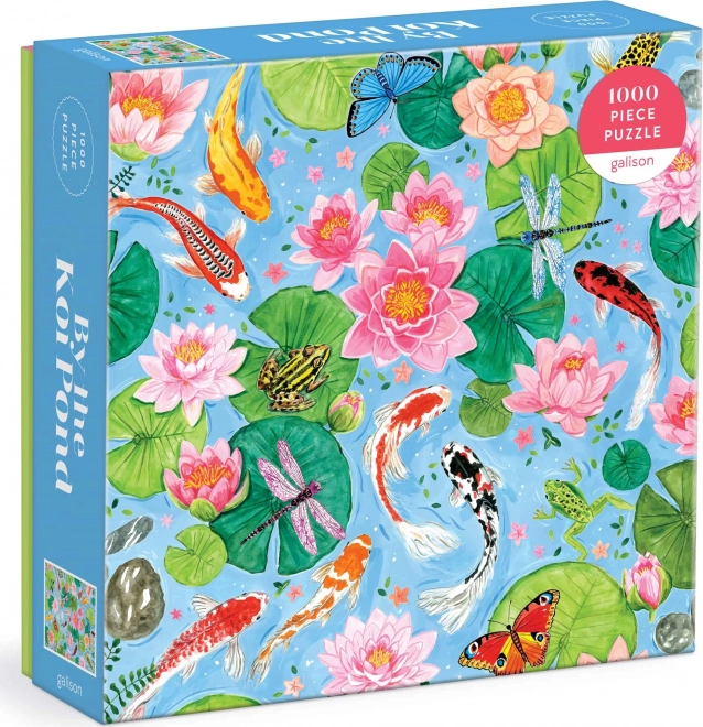 Galison Puzzle Rybníček s Koi kapry 1000 dílků