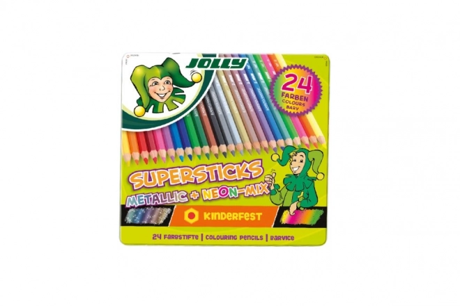 Pastelky Supersticks 24 barev včetně metalických a neonových