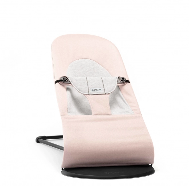 BABYBJORN - Lehátko BALANCE SOFT COTTON/JERSEY - růžová/šedá – Růžová/šedá