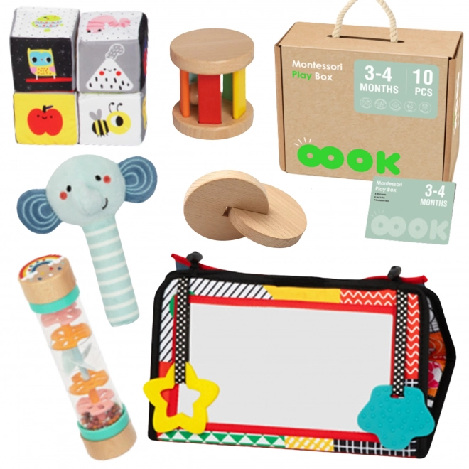 XXL montessori vzdělávací box pro miminka 6v1