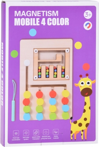 Dřevěná Magnetická Montessori Hračka s Kuličkami