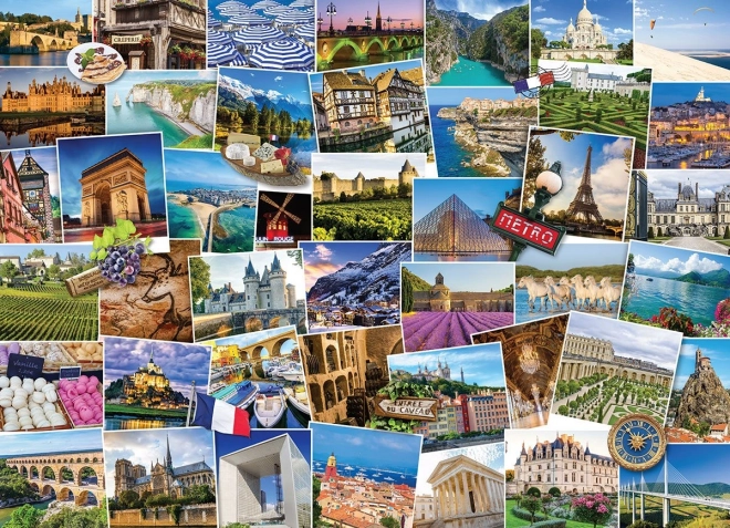 Puzzle Světoběžník - Francie 1000 dílků od Eurographics