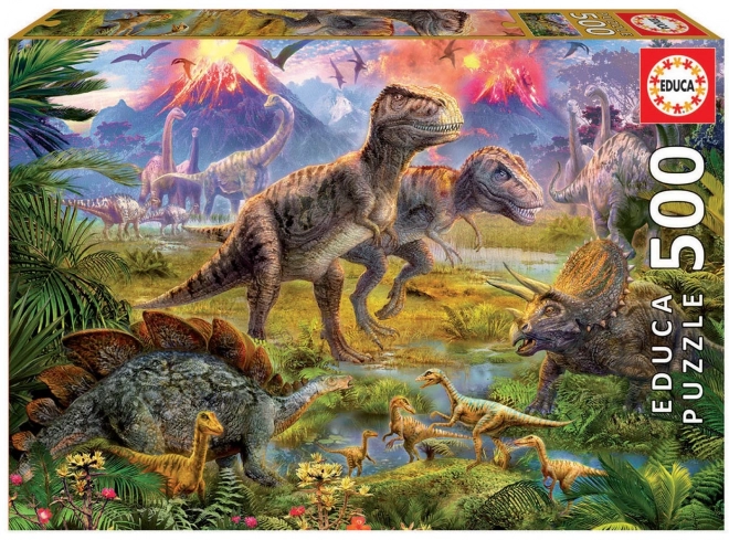 EDUCA Puzzle Setkání dinosaurů 500 dílků