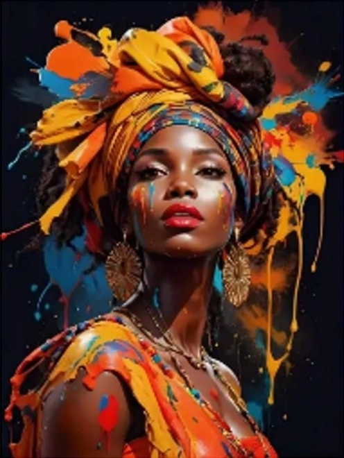 Diamantové malování Afričanka 30x40 cm