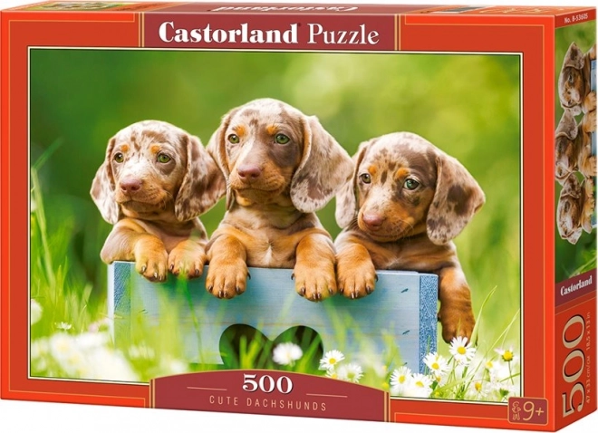 Puzzle 500 kousků Roztomilí jezevčíci