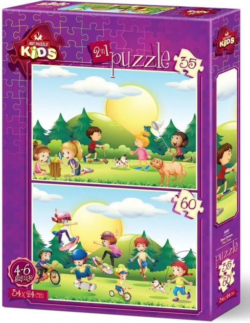 ART PUZZLE Puzzle Čas na hraní 35+60 dílků