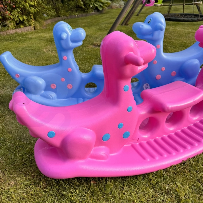 Růžová víceúčelová houpačka Dino Woopie