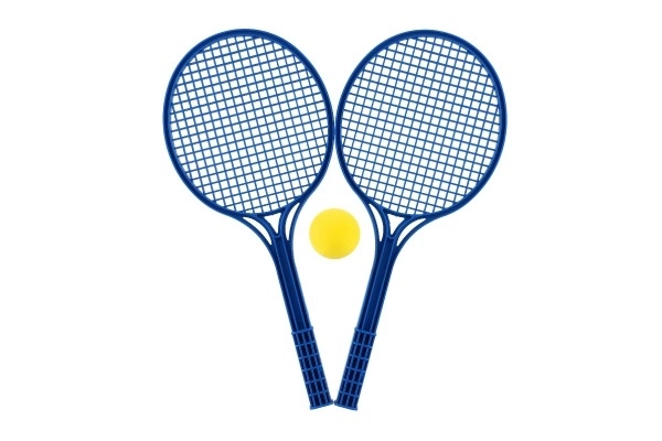 Soft tenis plast barevný+míček 53cm v síťce