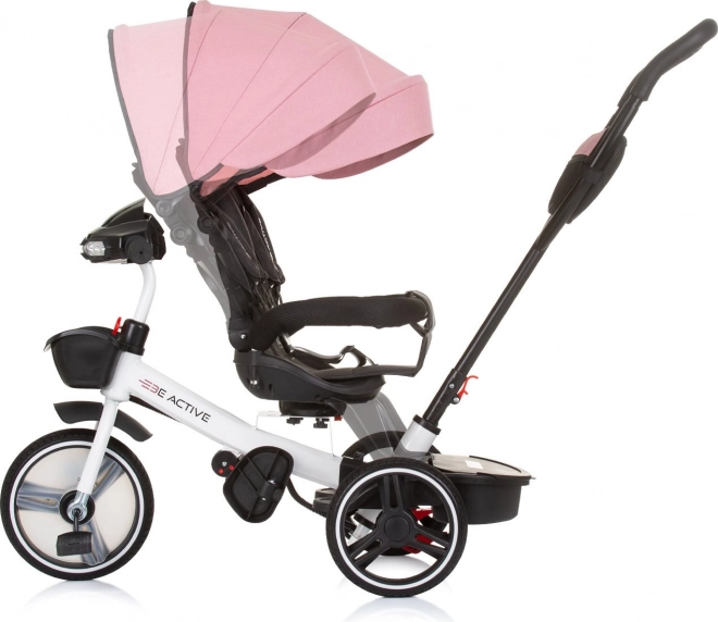 CHIPOLINO Tříkolka se stříškou Be Active 2v1 Pink Linen