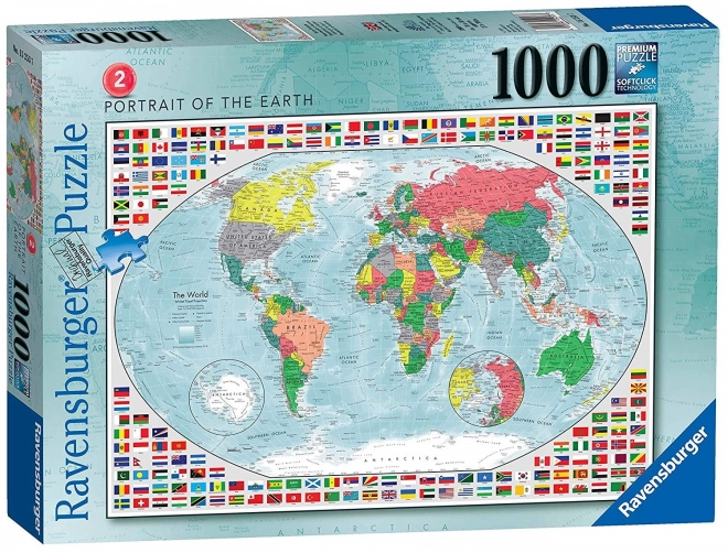 Puzzle barevná mapa světa 1000 dílků