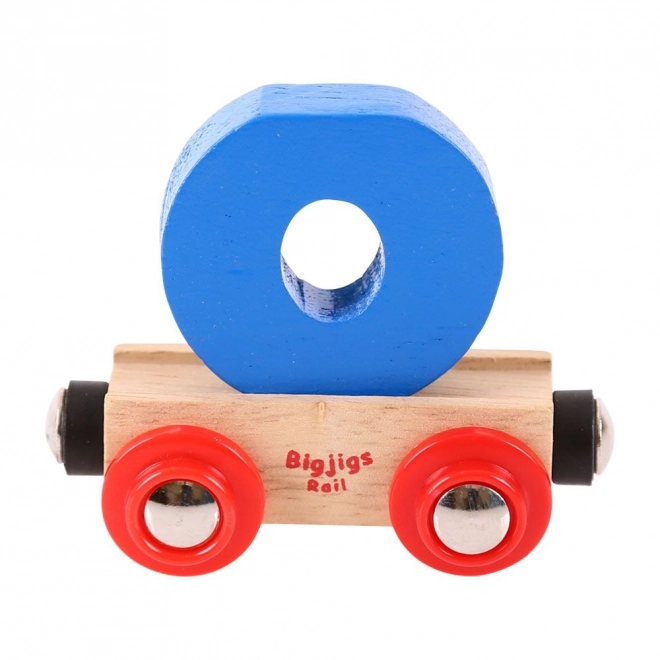 Bigjigs Rail Vagónek dřevěné vláčkodráhy - Písmeno O