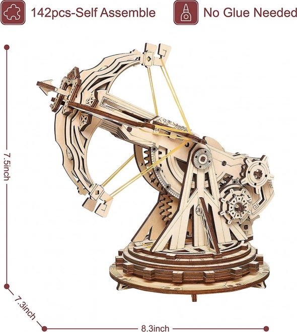RoboTime 3D dřevěné mechanické puzzle Obléhací balista