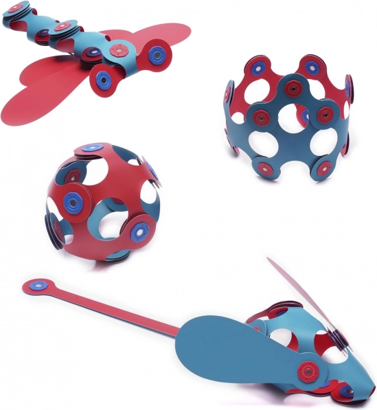 Magnetické cihličky Clixo Itsy, růžová a tyrkysová