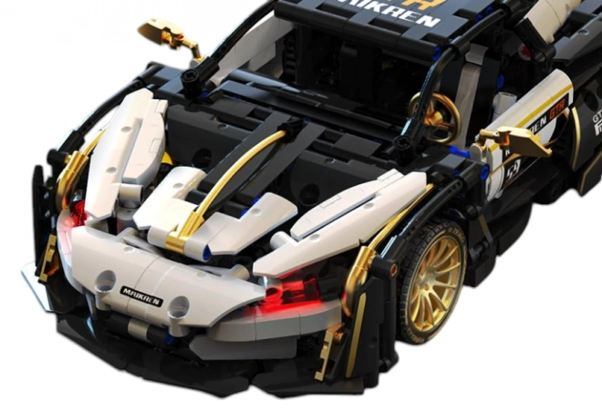 Stavebnice sportovní auto černo-bílé 1242 ks