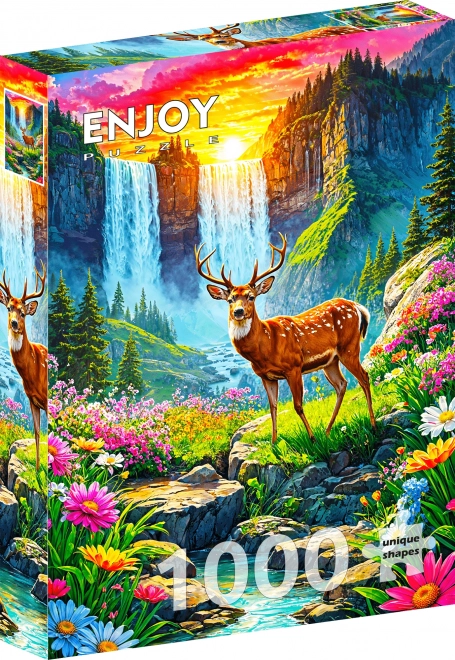 Užívejte si puzzle Ráj jelenů 1000 dílků