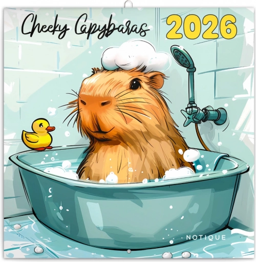 Poznámkový kalendář Rozverné kapybary 2026