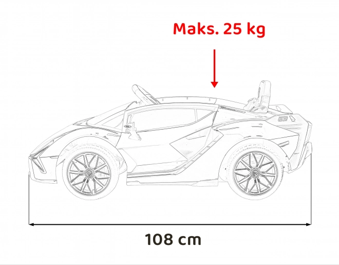 Lamborghini SIAN dětské auto na baterii s ovladačem – Zelené