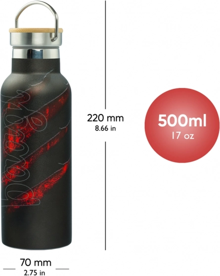 Termoláhev s bambusovým víčkem Láva 500 ml