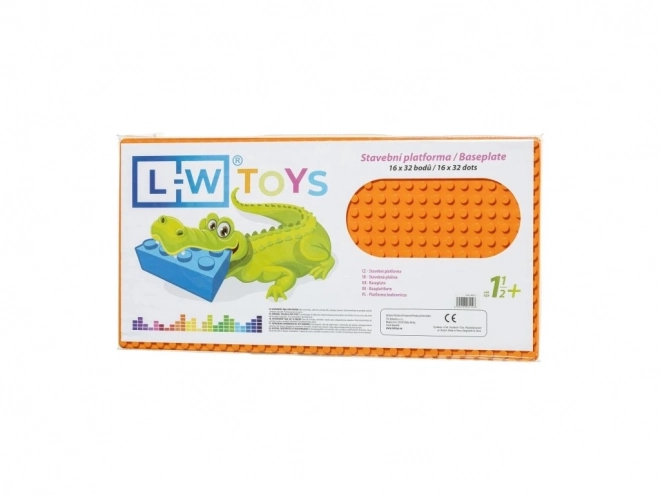 Oranžová stavební podložka JUNIOR 16x32 bodů