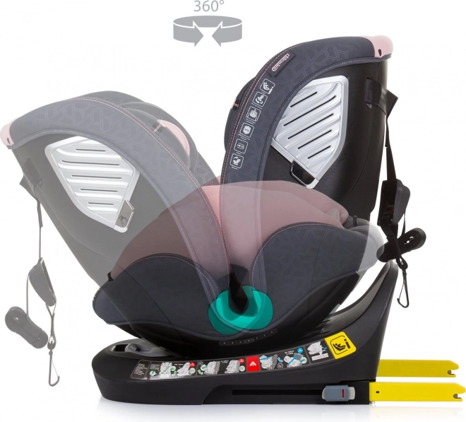CHIPOLINO Autosedačka Supreme i-Size 40-150cm Isofix 360, Flamingo
