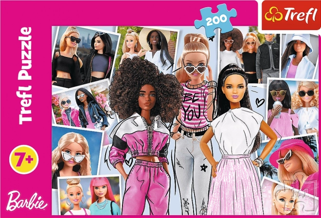 Puzzle Ve světě Barbie 200 dílků 48x34cm v krabici 33x23x4cm
