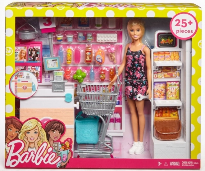 Panenka Barbie + supermarket