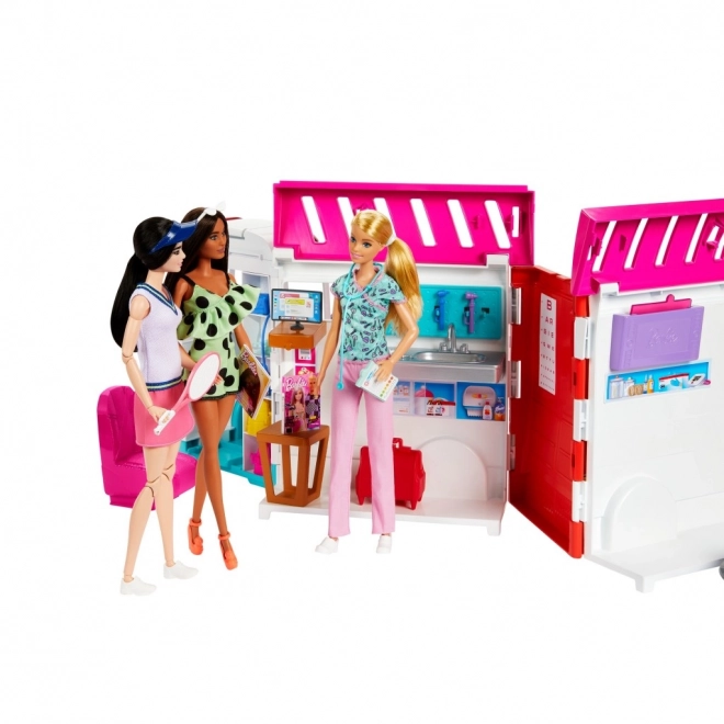 Barbie mobilní klinika sanitka