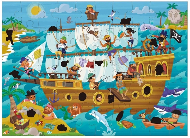 GALT Magické puzzle Pirátská loď 50 dílků
