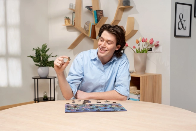 Dřevěné puzzle Divoká zahrada 500 dílků