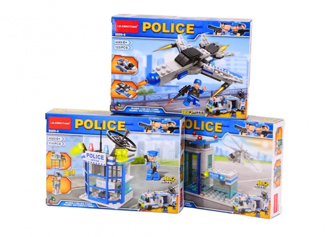 Konstrukční stavebnice Policie Loď Letadlo Helikoptéra - různé modely