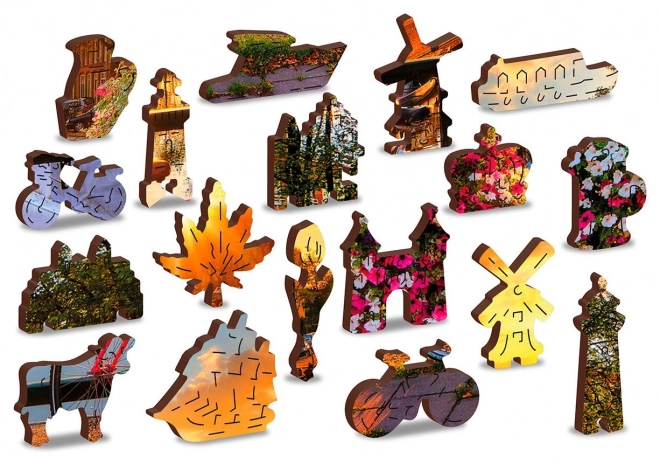 Dřevěné puzzle Kola v Amsterdamu