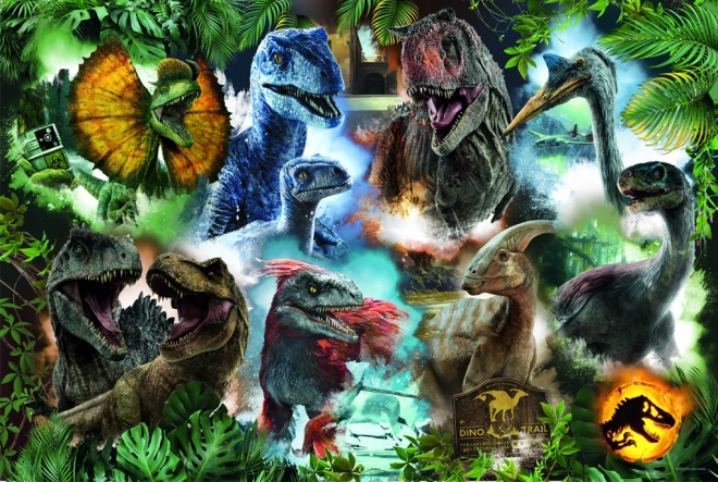 Puzzle 300 dílků Oblíbení dinosauři Jurský svět