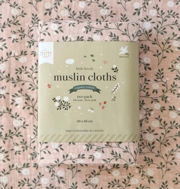 A Little Lovely Company Mušelínové plenky blossom – Dusty pink