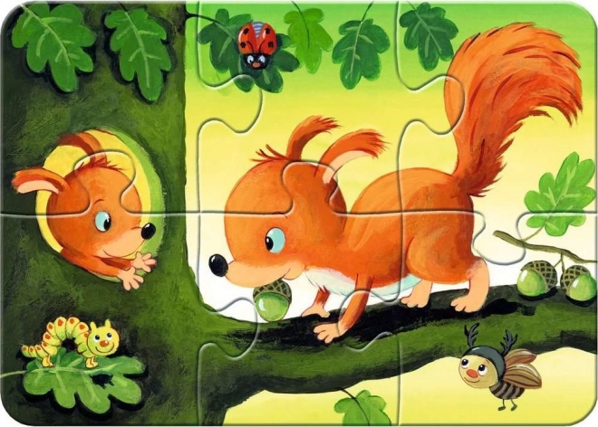 Moje první puzzle lesní zvířátka 4v1