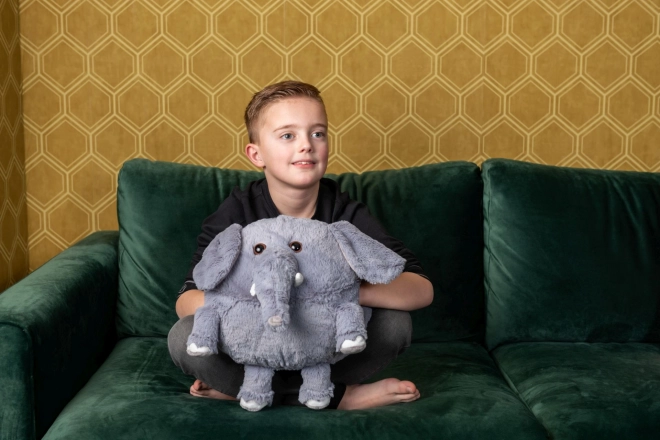 Hřejivý plyšový polštář Slon 3 v 1 od Cozy Noxxiez