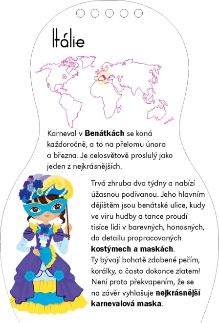 Omalovánky Oblékáme panenky na karneval