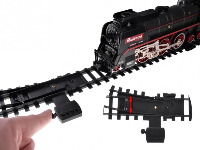 Elektrický vláček 185x99cm kouř se vypařuje zvukový efekt RC0622