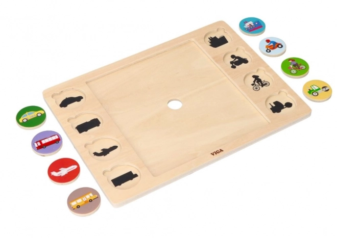 Puzzle 2v1 Vozidla - skládačka a hra Najdi stín