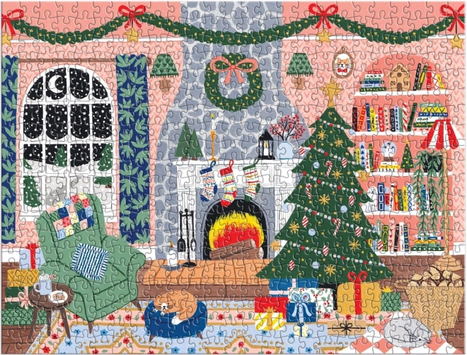 GALISON Puzzle Adventní kalendář Doma na Vánoce 12x42 dílků