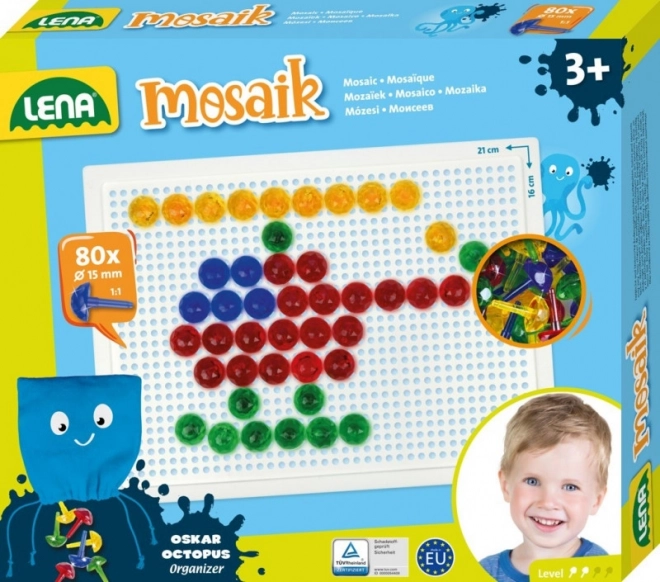 Kreativní mozaika s krystalovými kloboučky 140ks – Mozaika malá, 15 mm barevná hladká (80 ks)