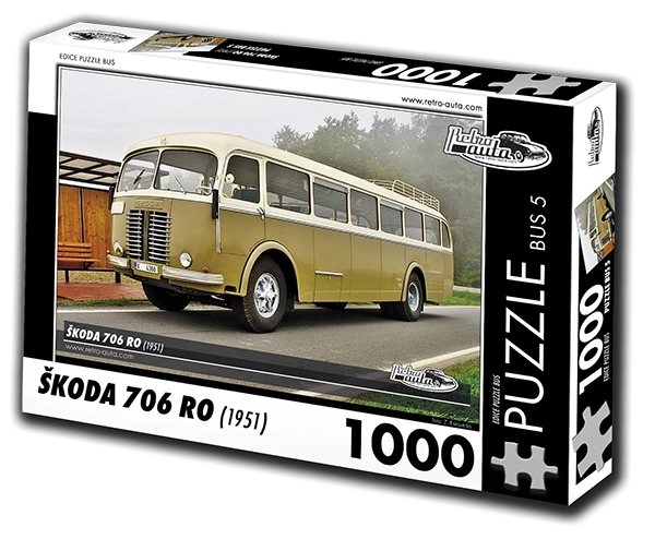 RETRO-AUTA Puzzle Autobus Škoda 706 RO (1951) 1000 dílků