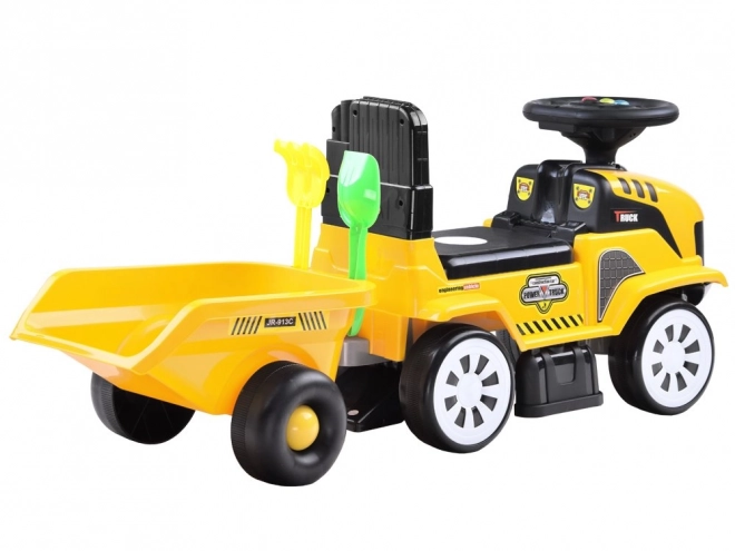 Jeździk Traktor s Přívěsem – Žlutá