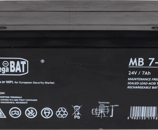 Gelová baterie 24V/7Ah pro dětská elektrická vozidla - Náhradní díl
