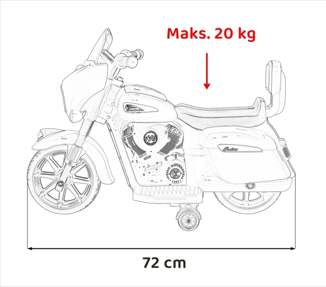 Chopper INDIAN vozidlo – Modré